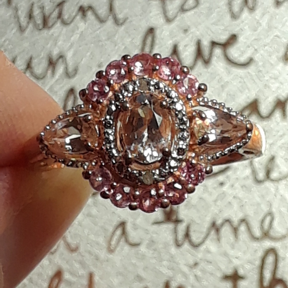 NWT! Rare Marropino Morganite Pink Sapphire Ring